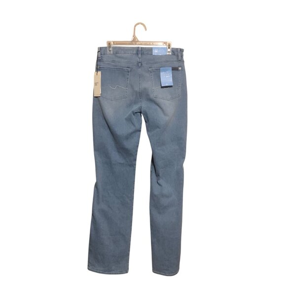 7 For All Man Kind Blair Kimmie Straight 32x34 Light Wash Blue Cottagecore - Picture 7 of 14